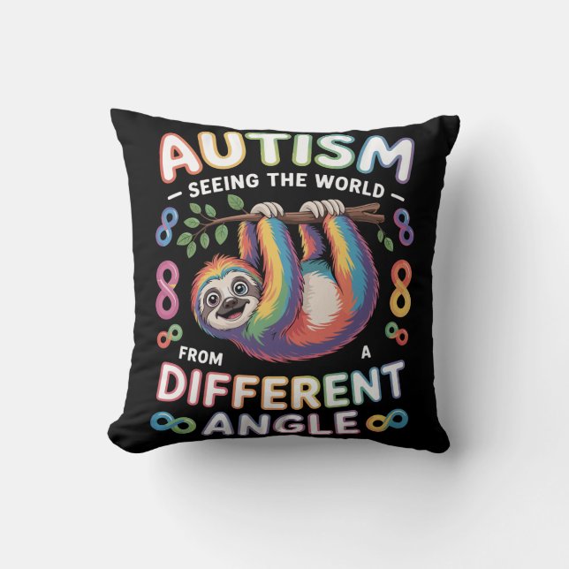 Coussin Citation de sensibilisation à l'autisme Esprit uni (Recto)
