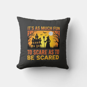 Coussin Citation de sorcière de maison hantée Halloween