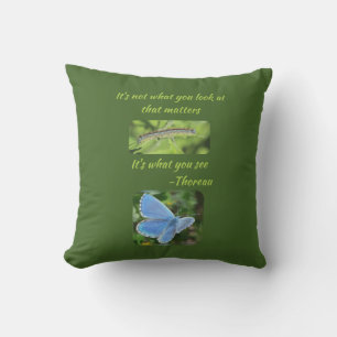 Coussin Citation de Thoreau