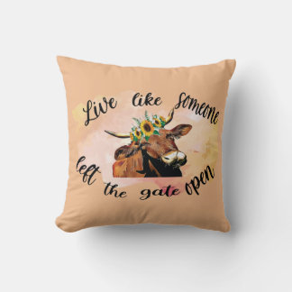 Coussin Citation De Vache Mignonne Beige