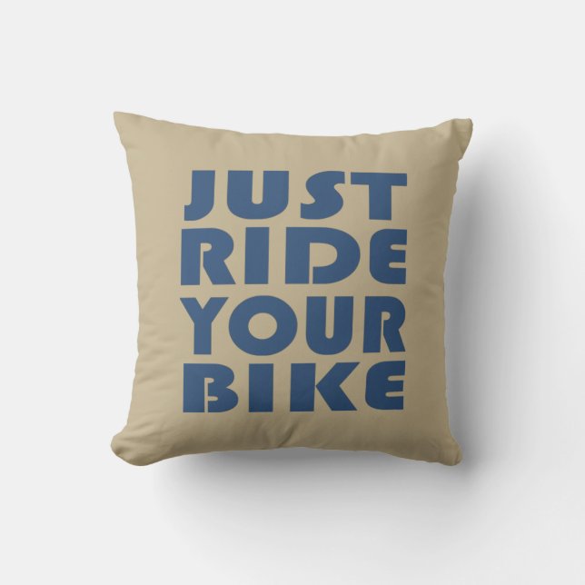 Coussin Citation de VTT motivationnel - Cyclisme drôle (Recto)