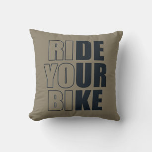 Coussin Citation de VTT motivationnelle - Cyclisme drôle