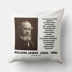 Coussin Citation de William James sur la médecine, la psyc