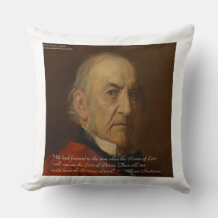 Coussin Citation de Wm Gladstone & Pouvoir de l'Amour Cous