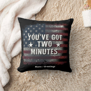 Coussin Citation d'entretien "Vous avez deux minutes" de K
