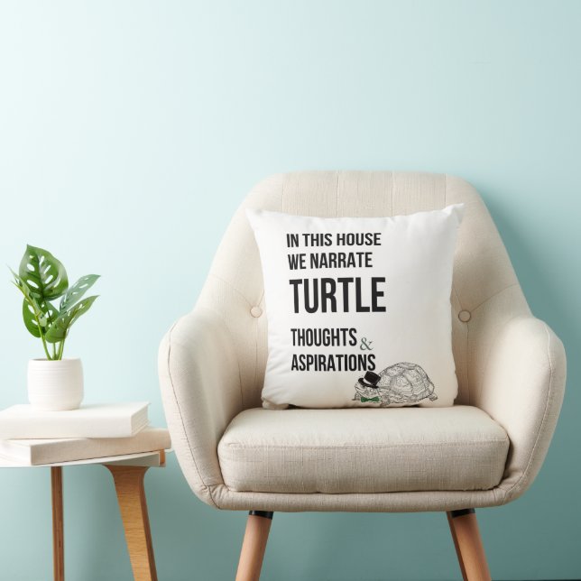 Coussin Citation des amoureux de TURTLE drôle (Chaise)
