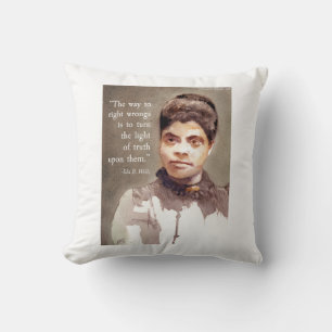 Coussin Citation d'Ida B Wells et de "Vérité"