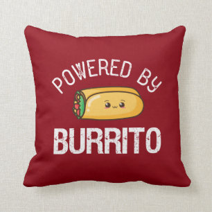 Coussin Citation drôle Burrito et amoureux de la cuisine m