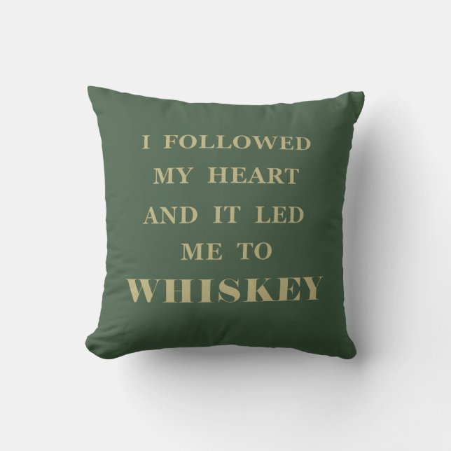 Coussin Citation drôle de boisson Whiskey (Recto)