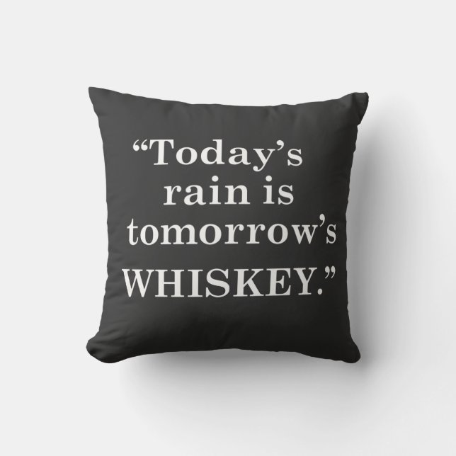 Coussin Citation drôle de boisson Whiskey (Recto)
