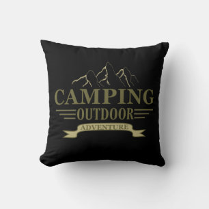 Coussin Citation drôle de campeur de camping