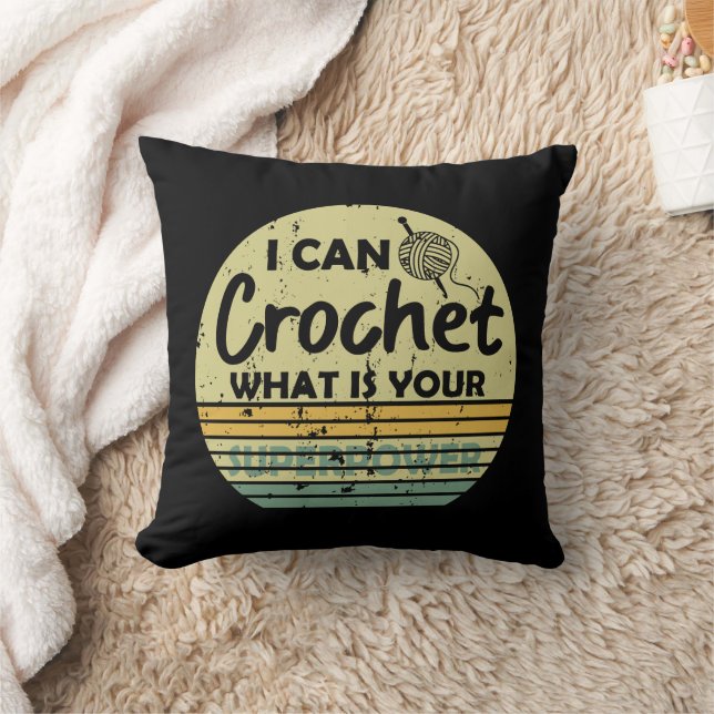 Coussin Citation drôle de crochet au crochet (Couverture)