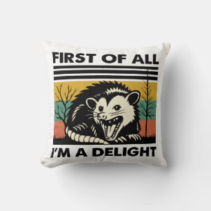 Coussin Citation drôle de Possum - Tout d'abord, je suis u