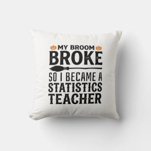 Coussin Citation drôle de professeur de statistiques pour