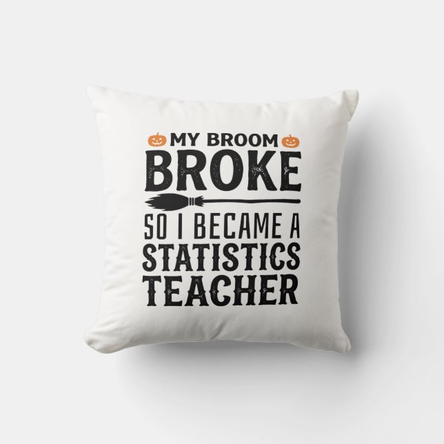 Coussin Citation drôle de professeur de statistiques pour  (Recto)