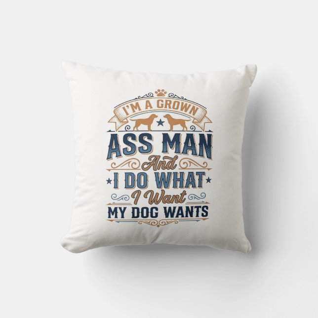 Coussin Citation drôle de propriétaire de chien Design vec (Recto)