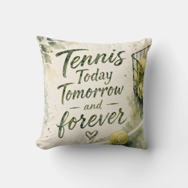 Coussin Citation drôle de tennis  (Recto)