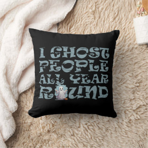 Coussin Citation drôle et vintage pour Halloween