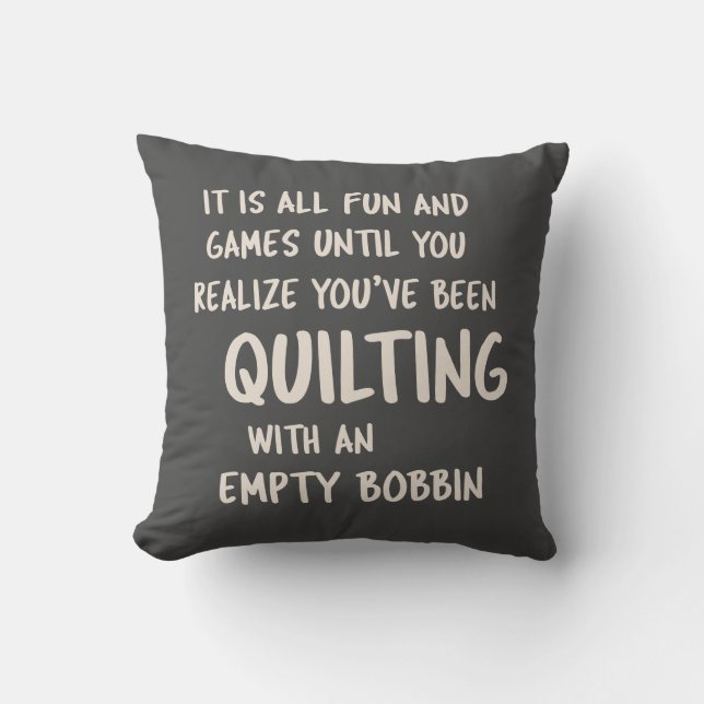 Coussin Citation drôle sur les problèmes de quilting pour  (Recto)