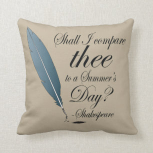 Coussin Citation du jour d'été de Shakespeare