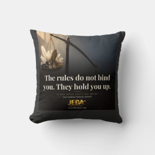 Coussin Citation du livre Les règles vous soutiennent