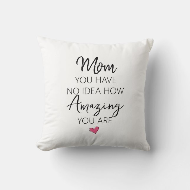 Coussin Citation émouvante pour l'anniversaire d'une maman (Recto)