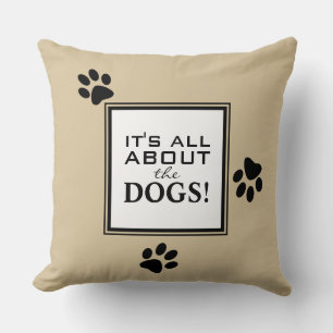 Coussin Citation empreinte de patte fantaisiste pour amate