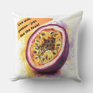 Coussin Citation Fruit Amusant et Motivationnel Passionfru