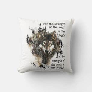 Coussin Citation Inspirante Wolf & Pack Family