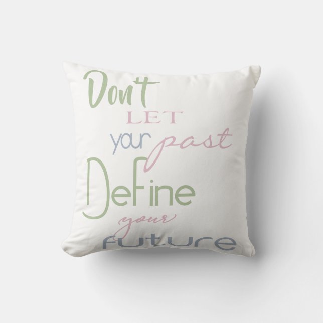 Coussin Citation Inspiration - Définir votre avenir (Recto)