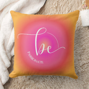 Coussin Citation Inspiration Moderne Orange Soyez Passionn