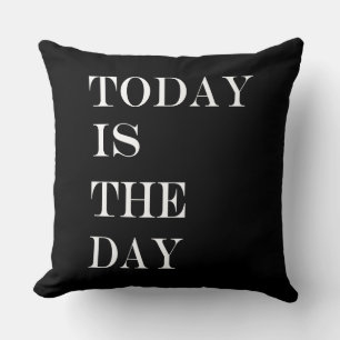 Coussin Citation Inspirationnelle Noire Et Blanc