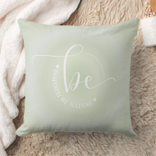 Coussin Citation Inspirationnelle Vert Inspirer Par La Nat