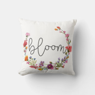 Coussin Citation inspirée en fleur fleur sauvage floral Bo
