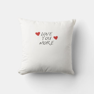 Coussin Citation Love You More Design Minimaliste
