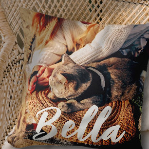 Coussin Citation Memorial Pet Cat Modern Simple Photo Chic