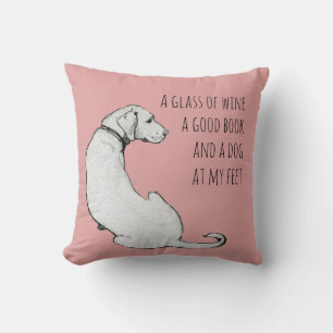 Coussin Citation Minimaliste Maman de Chien Labrador Art R