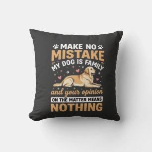 Coussin Citation Mon chien est famille