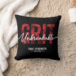 Coussin Citation motivante d'une ténacité incassable