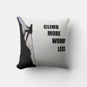 Coussin Citation motivante pour l'escalade de rocher