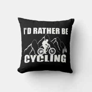Coussin Citation motivationnelle amusante à vélo
