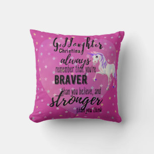 Coussin Citation Motivationnelle Dogue Dogue Unicorn Rose