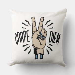 Coussin Citation Motivationnelle Rétro amusante de Carpe D