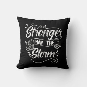 Coussin Citation Motivationnelle Vintage, Plus Forte Que L