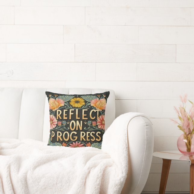 COUSSIN CITATION MOTIVÉE CLASSIQUE FLORALE (Canapé)