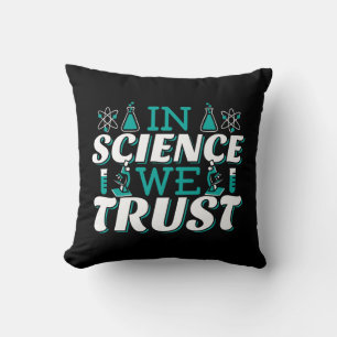 Coussin Citation 'Nous croyons en la Science' - Enseignant