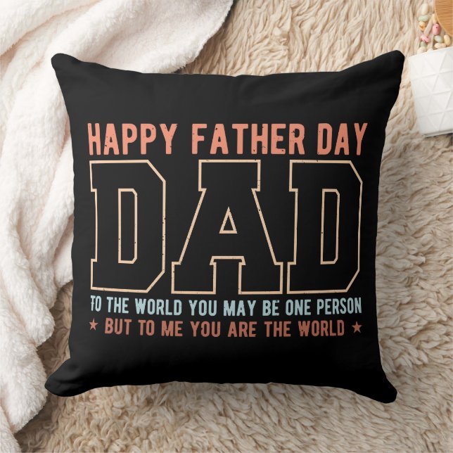 Coussin Citation Papa Tu Es Le Monde (Couverture)