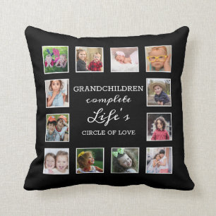 Coussin Citation Personnalisée 12 Collage Photo Grandchild