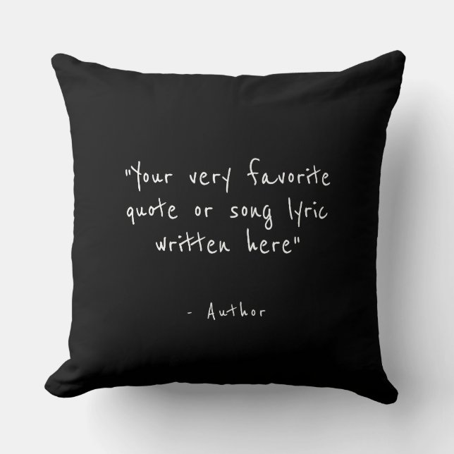 Coussin Citation personnalisée - créez la vôtre  (Recto)