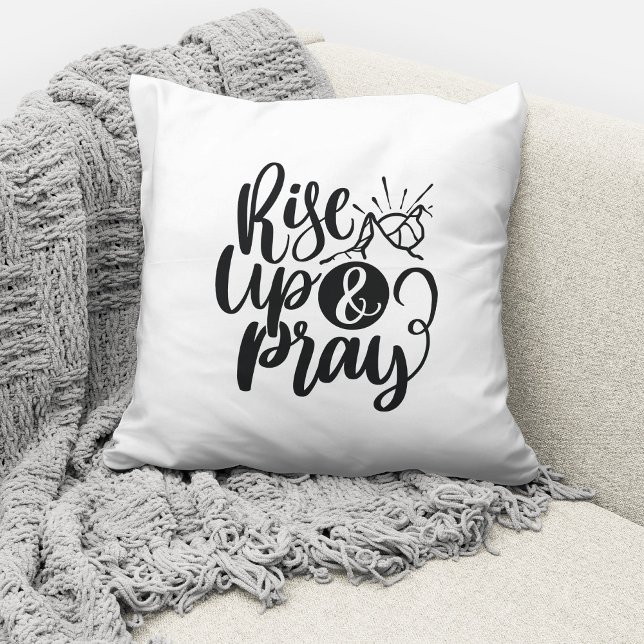 Coussin Citation Religieuse Chrétienne Levez-Vous Et Priez (Créateur téléchargé)